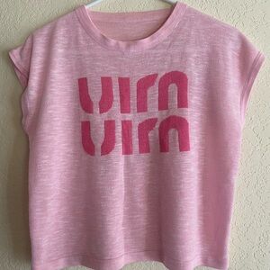 Pink Graphic Women's Top size S